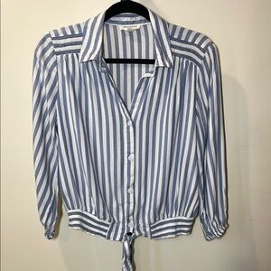 Beachlunchlounge Blue and White Button Down Shirt